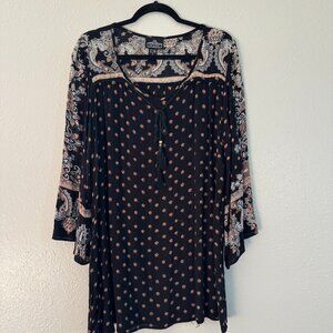🖤 Angie Boho Paisley Tunic / Mini Dress – Size Large